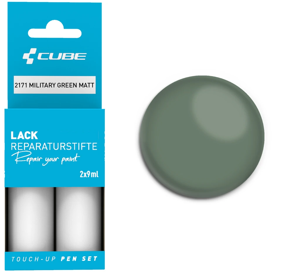 Cube Lackreparaturstift Set MILITARY GREEN Matt 1 Cube Lackreparaturstift Set MILITARY GREEN Matt