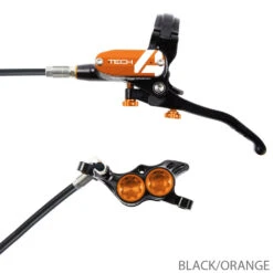 HOPE Tech 4 E4 Scheibenbremse - Hebel Links -Fahrradzubehör Angebote T4E4CR HOPE Tech4E4Scheibenbremsehinten rechts black orange LABEL0pChNSDz4Jq1b