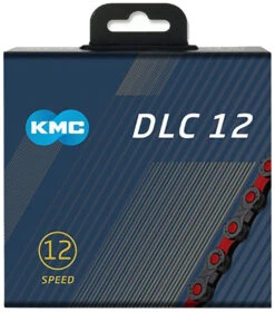 KMC X12 DLC 12-fach Kette -Fahrradzubehör Angebote groot BD12BR126 DLC12 Black Red